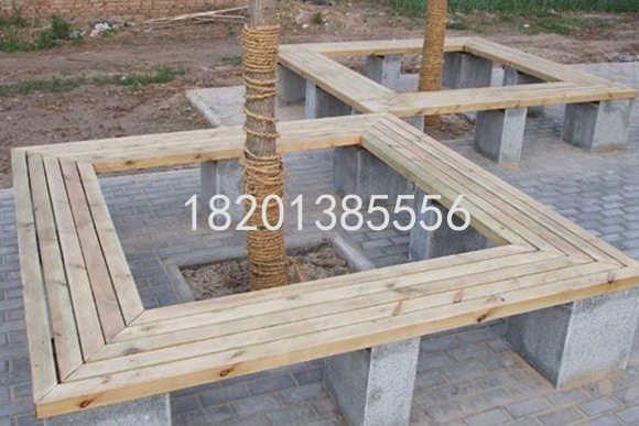 防腐木树池-坐凳3