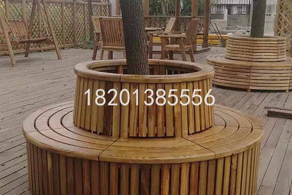 防腐木树池-坐凳8
