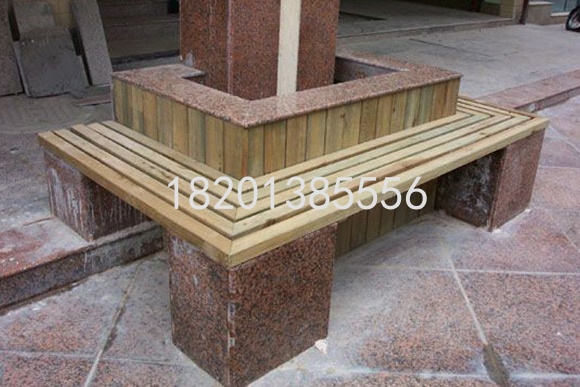 防腐木树池-坐凳2