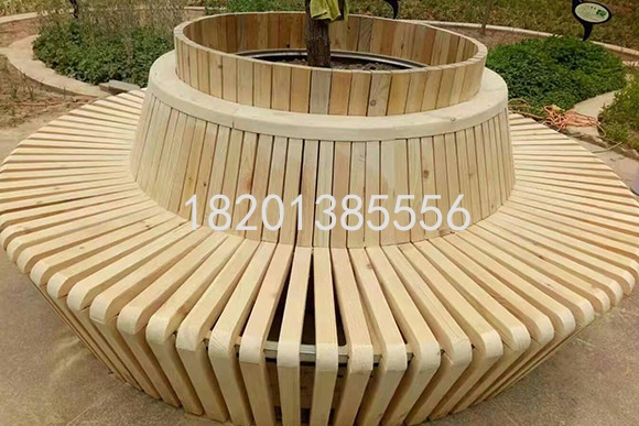 防腐木树池-坐凳10